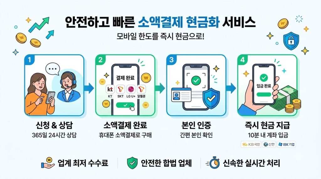 소액결제 현금화 방법 세 루트와 신청 순서